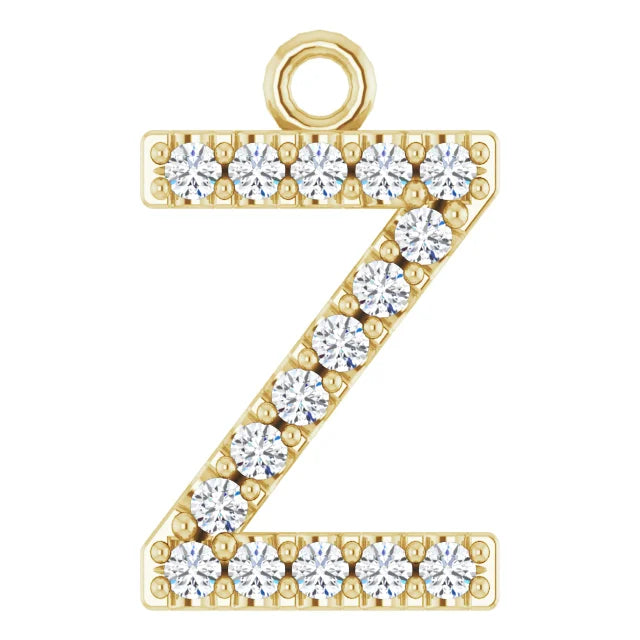 Diamond Inital Charm