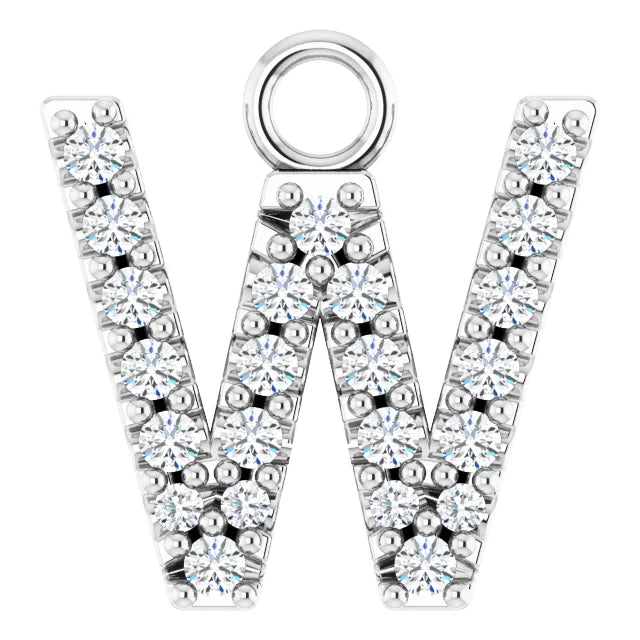 Diamond Inital Charm