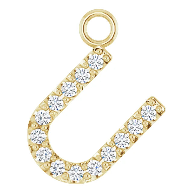 Diamond Inital Charm