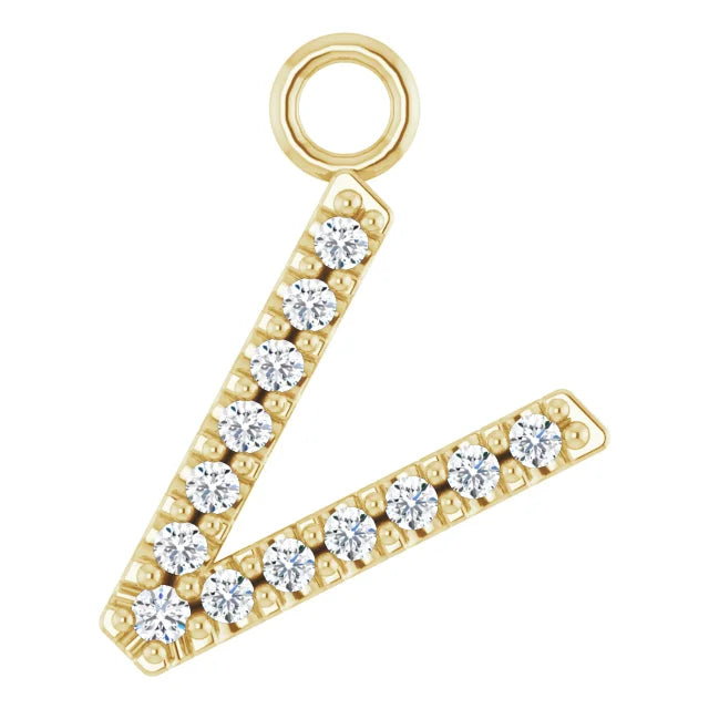 Diamond Inital Charm