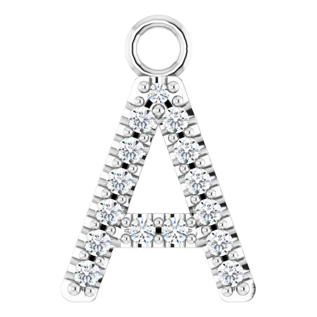 Diamond Inital Charm