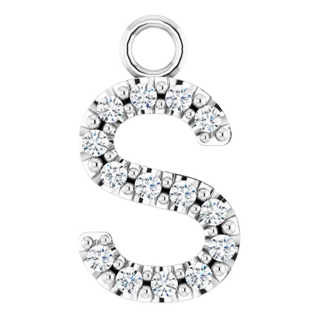 Diamond Inital Charm