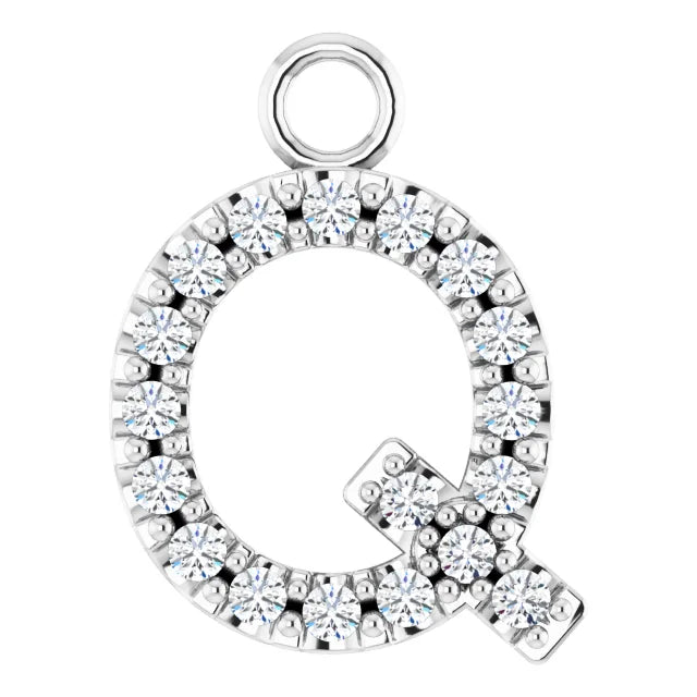 Diamond Inital Charm