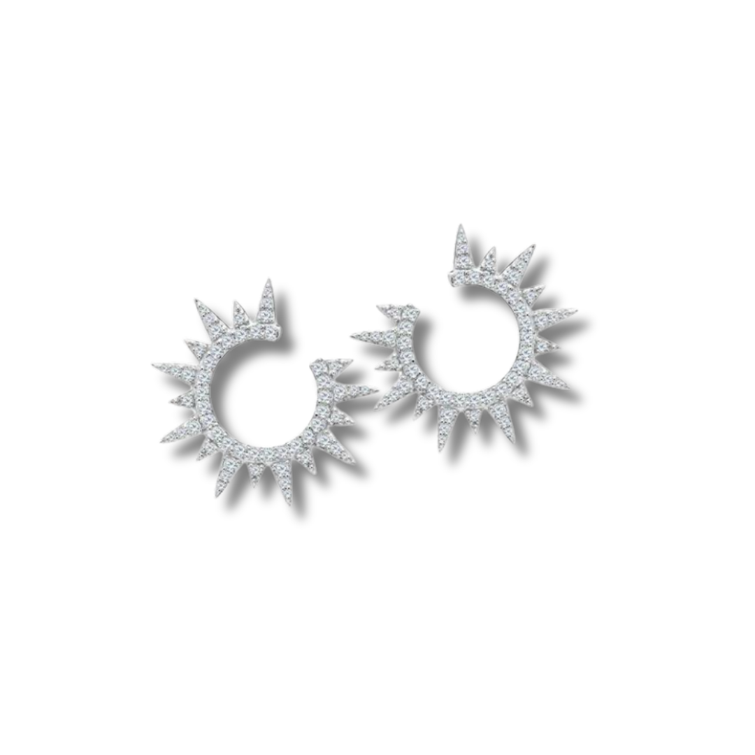 Diamond Sunburst Earrings