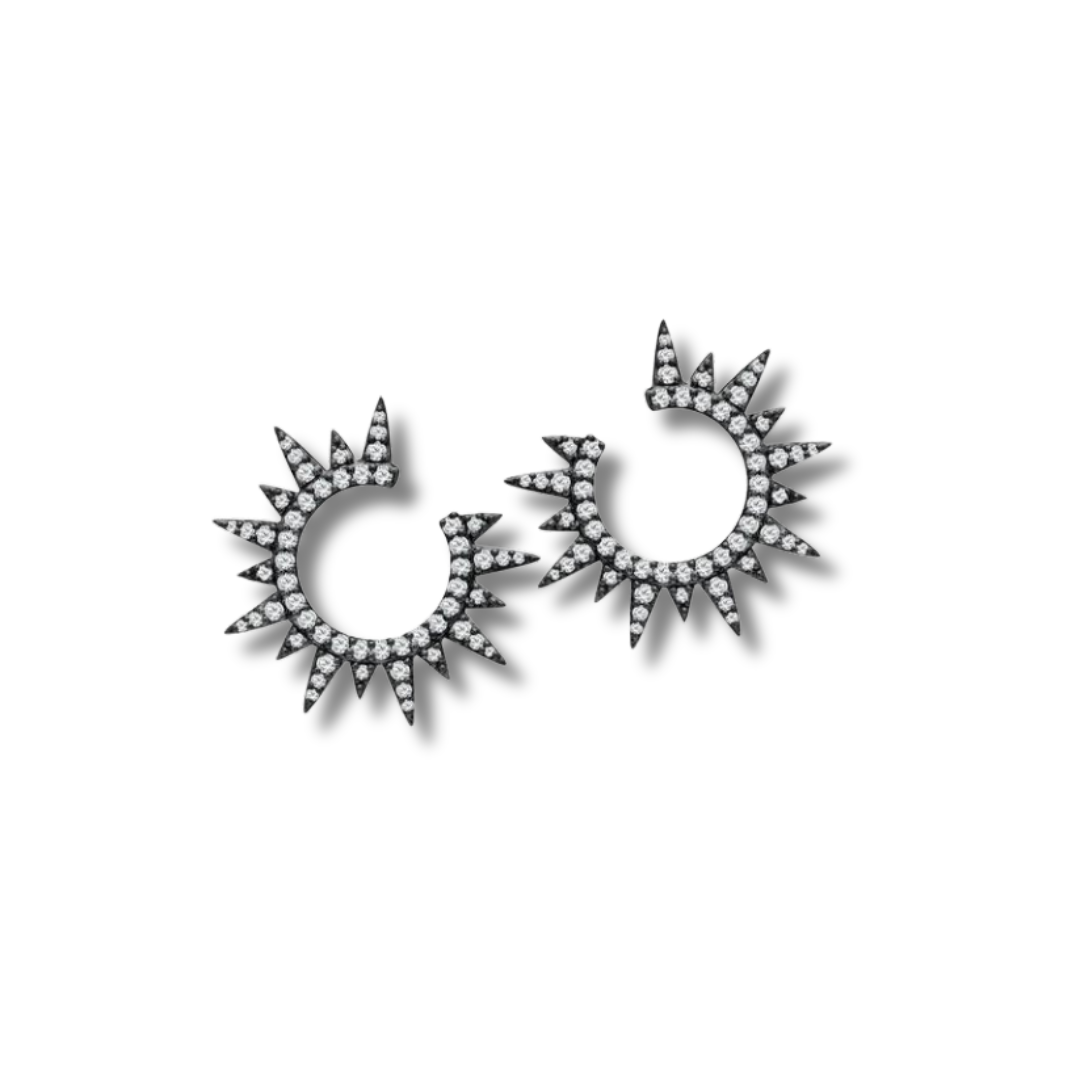 Diamond Sunburst Earrings