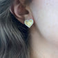 Fluted Diamond Heart Stud