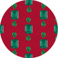 Gem Emeralds Red Round Pebble Placemat (s/4)