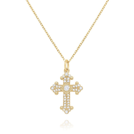 Small Antique Cross Necklace