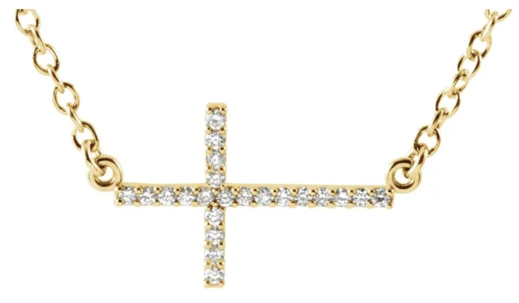 Horizontal Cross Necklace