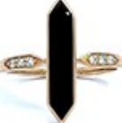 Single Diamond Shape Lapis Ring