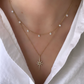 Tiny Floating Diamond Necklace