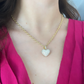 Diamond Puffy Heart Necklace