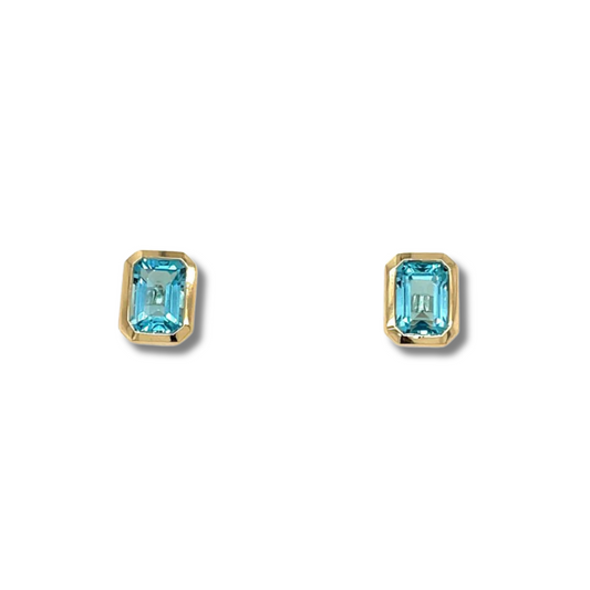 Blue Topaz Studs