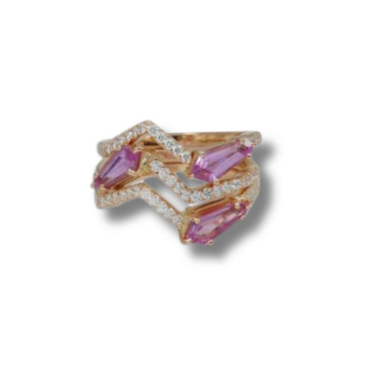 Origami Ziggy Jazz Pink Sapphire Ring (1)