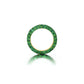 3 Sided Tsavorite & Green Rhodium Ring