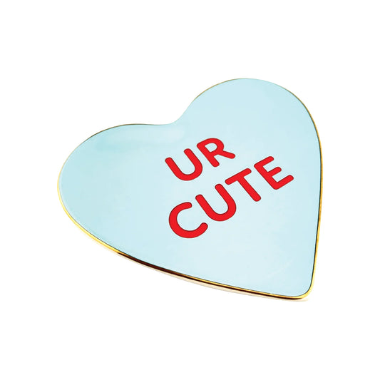 Conversation Candy Heart Trinket Dish