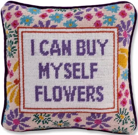 Flowers Needlepoint Pillow