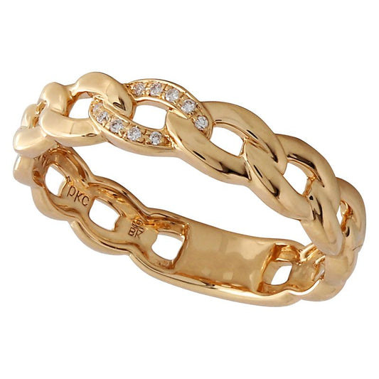 Locked Down Pave Link Ring