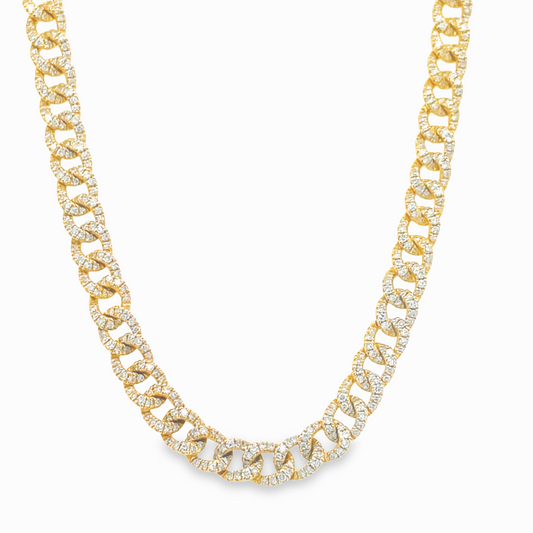 Diamond Pave Link Necklace