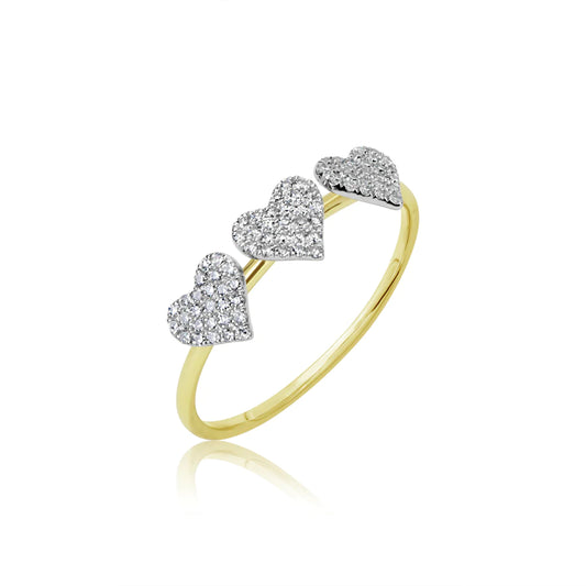 3 Heart Stacking Ring