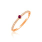 Diamond and Pink Sapphire Stacking Ring