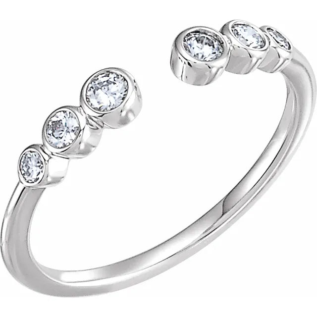 Bezel Set Diamond Space Ring