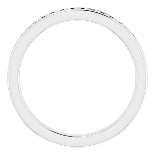 Channel Set Wedding Band