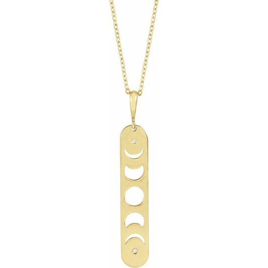 Moon Phases Bar Necklace