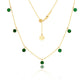 Emerald Floating Necklace 2cttw