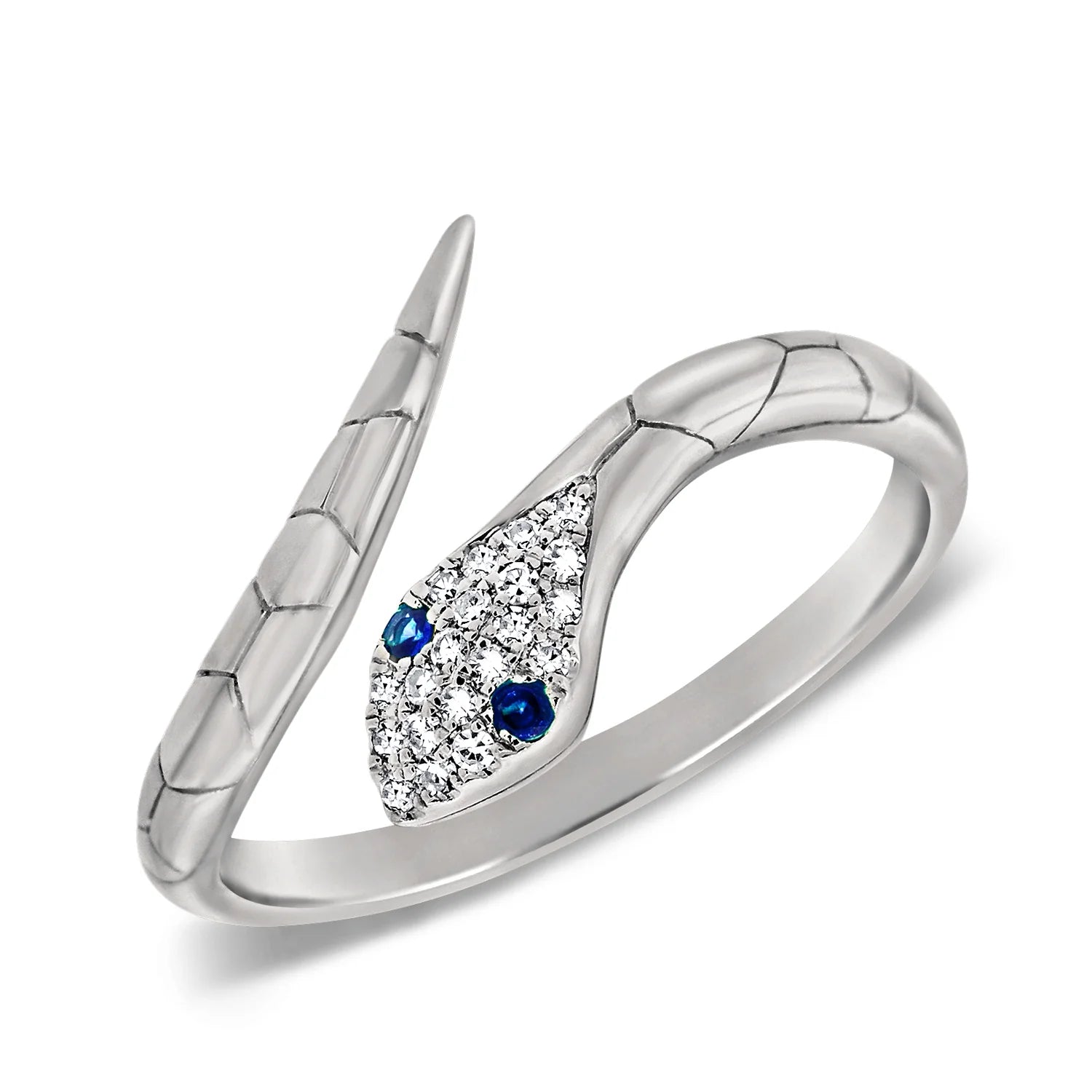 Snake Ring with Sapphire Eyes – Kelsey Leigh