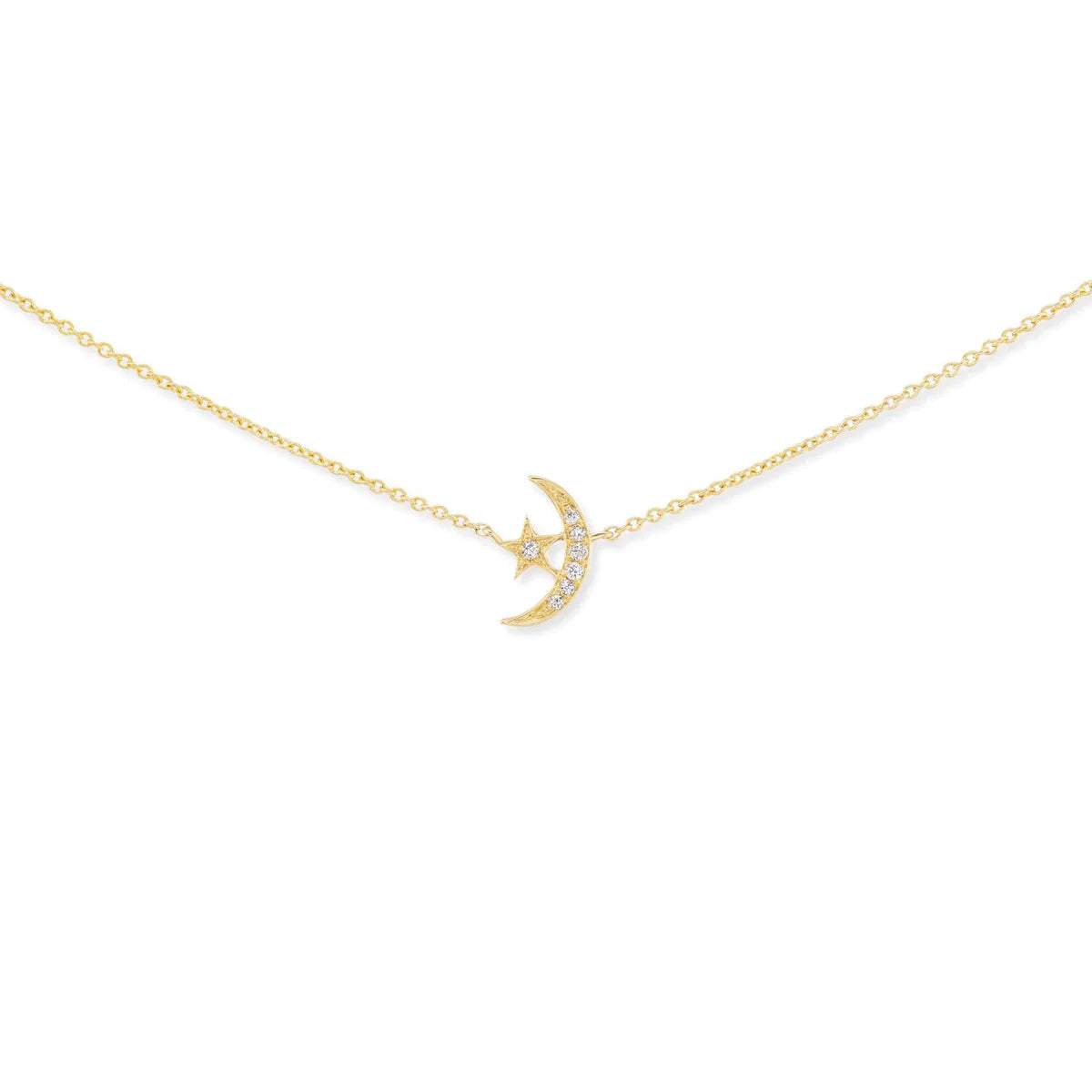 Star and Moon Air Charm Necklace