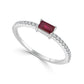 Ruby Baguette Stacking Ring