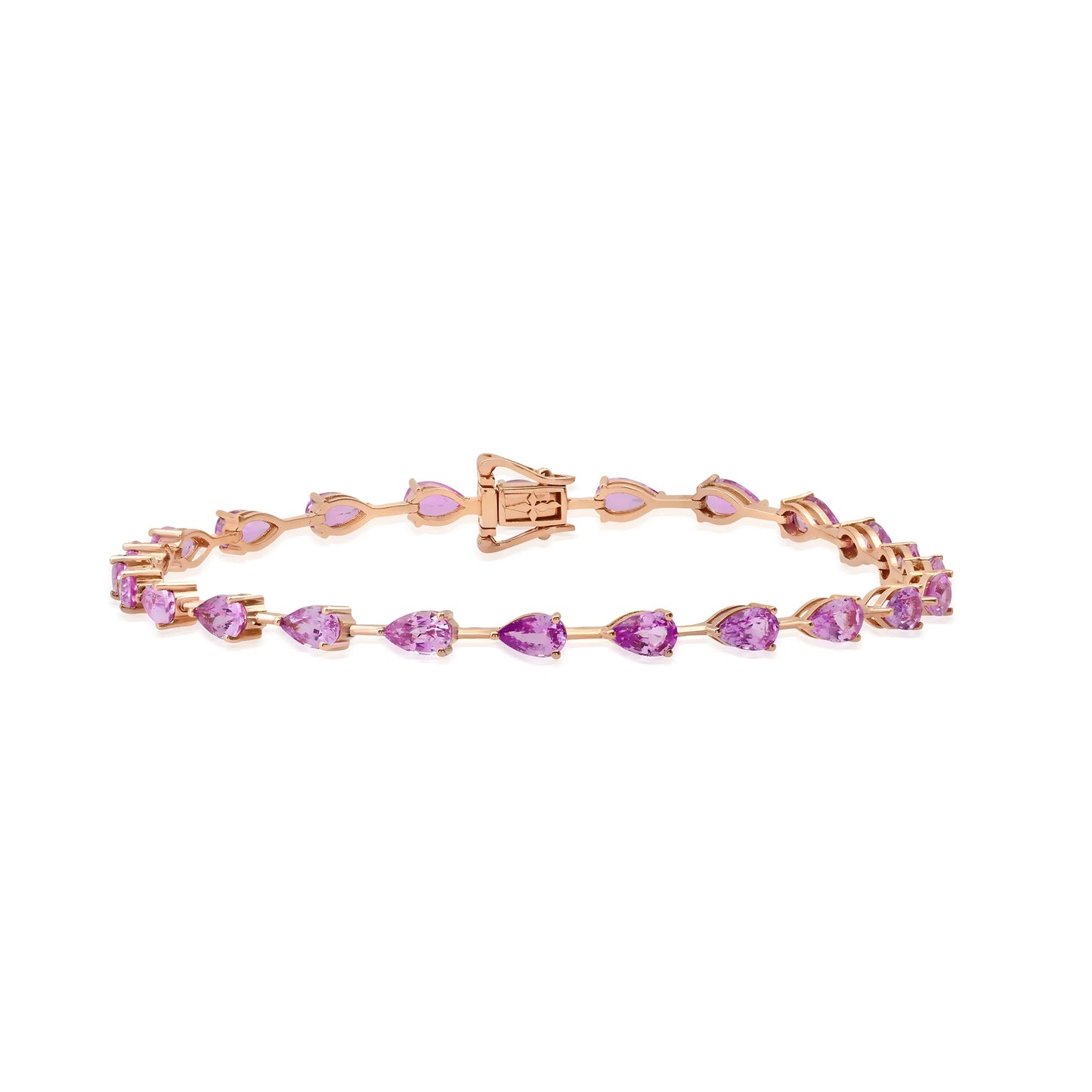Pear Pink Sapphire Bracelet