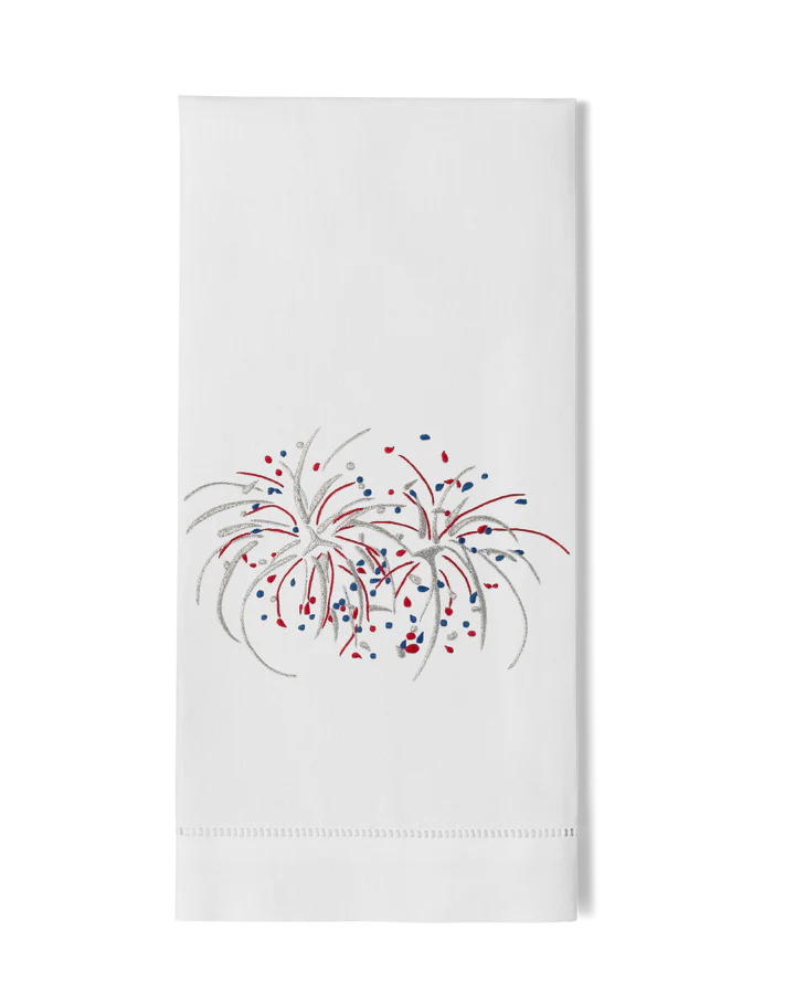 Happy Fourth Fireworks Hand Towel