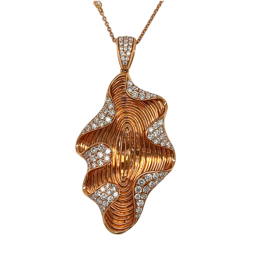 Diamond Clam Necklace