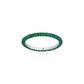 Emerald and Green Rhodium 3 Sided Band