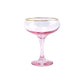 Rainbow Pink Coupe Champagne Glass