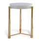 Stoneridge White/Aged Brass Accent Table