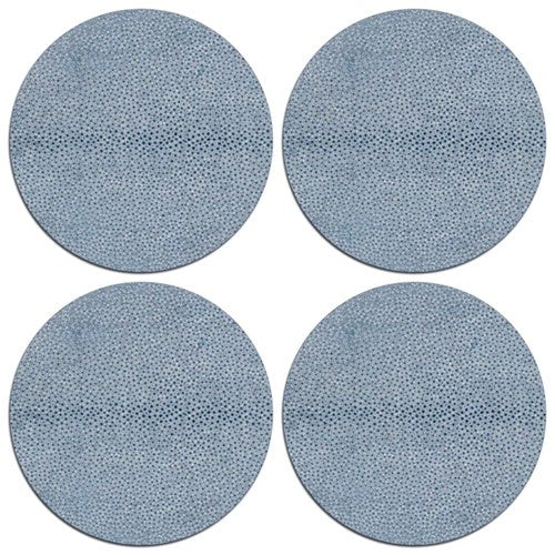 Shagreen Tablemat Blue Round XL