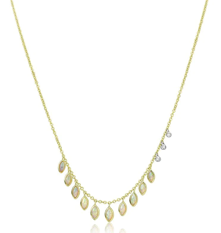 Opal Teardrops Necklace