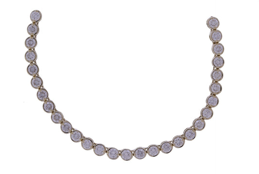 Diamond Bezel and Cuban Link Necklace